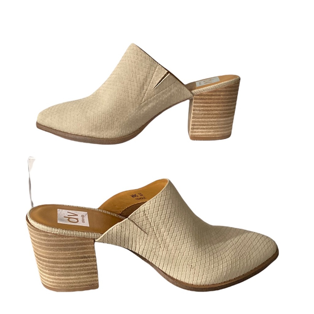NWT Dv Dolce Vita Trolly Block-Heel Mules Women's Shoes  TRendy